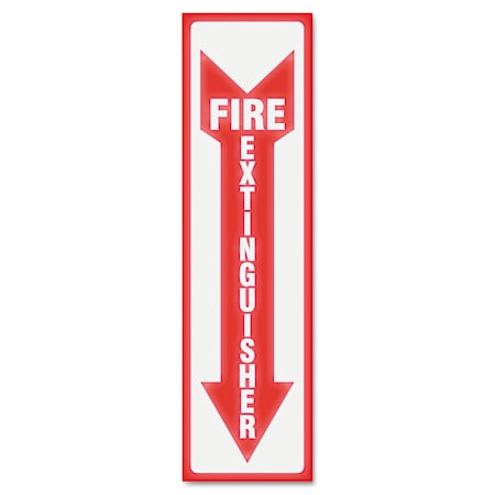 Headline Sign Sign, Fire Extinguisher, 4" x 13", Red, USS4793 USS4793